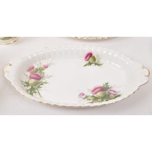 1 - Royal Albert - Highland Thistle - A collection of vintage 1960s bone china tea service pieces. To in... 