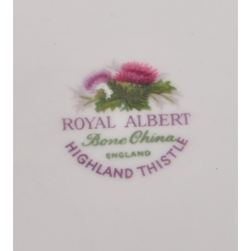 1 - Royal Albert - Highland Thistle - A collection of vintage 1960s bone china tea service pieces. To in... 