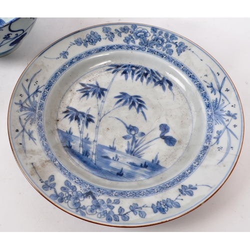 172 - A collection of six 19th century blue and white Chinese plates. Various sized display / cabinet plat... 