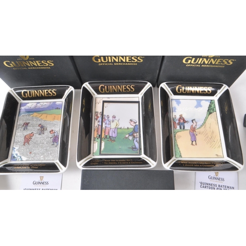 187 - Guinness - A collection of six vintage 20th century Guinness Bateman Cartoon ceramic pin trays. The ... 