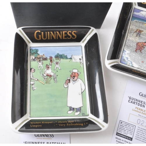 187 - Guinness - A collection of six vintage 20th century Guinness Bateman Cartoon ceramic pin trays. The ... 