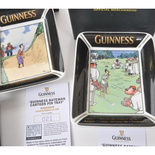 187 - Guinness - A collection of six vintage 20th century Guinness Bateman Cartoon ceramic pin trays. The ... 