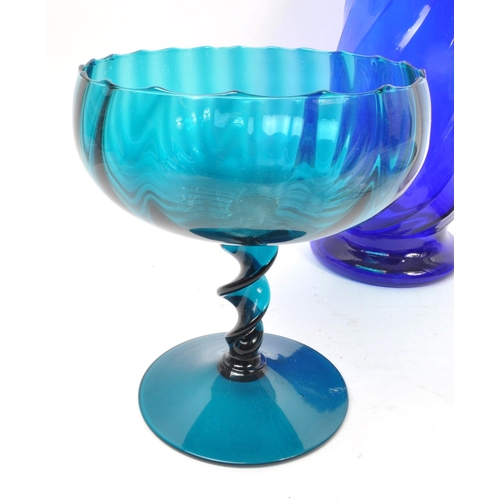 28 - A collection of mid 20th century studio art glass items. The collection to include a large Italian b... 