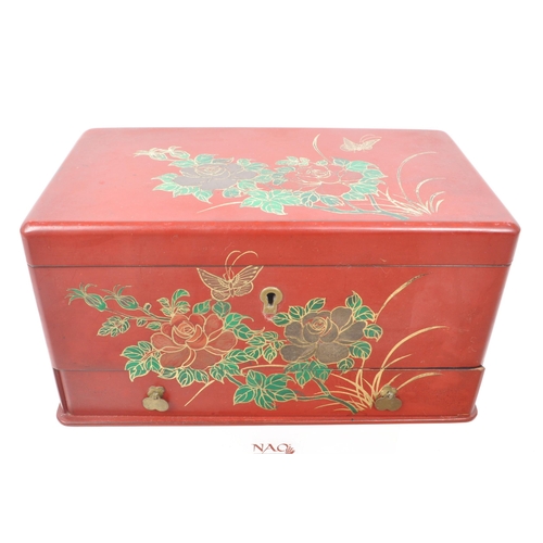 281 - A collection of 20th century Chinese boxes and abacus, to include a Red Lion brand abacus, a red pai... 