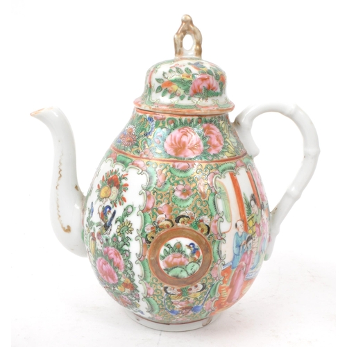 29 - A collection of three early 20th century Asian China pieces, comprising of a Chinese teapot decorate... 