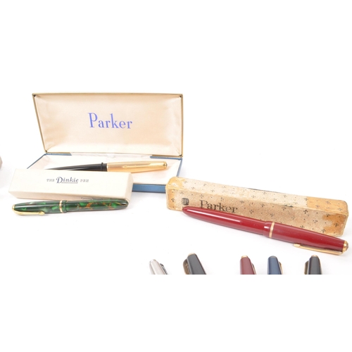 296 - Parker - A large collection of 20th century Parker and other fountain pens. The collection to includ... 