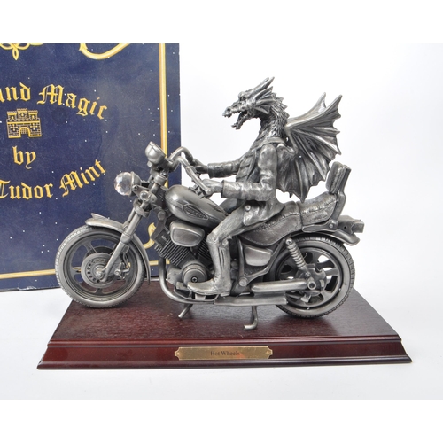 319 - Myth & Magic by The Tudor Mint - An early 21st century cast pewter statue dragon figurine, no. 3... 