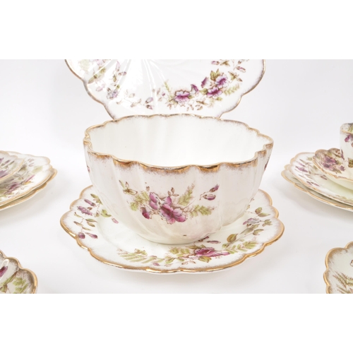 33 - Blyth Porcelain Company - Collection of early 20th century English diamond china tea service pieces,... 