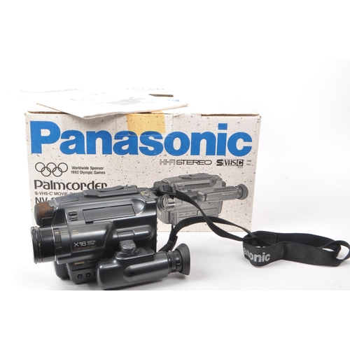 362 - Panasonic - A late 20th century Palmcorder portable handy cam / movie camera. S-VHS - C movie camera... 