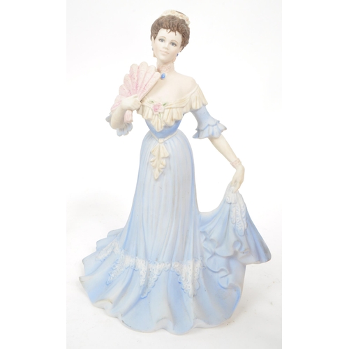 38 - Coalport - A collection of six late 20th century porcelain and china lady figurines, comprising of f... 