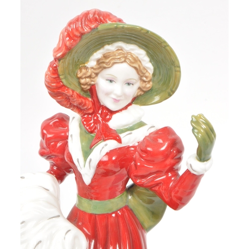 38 - Coalport - A collection of six late 20th century porcelain and china lady figurines, comprising of f... 