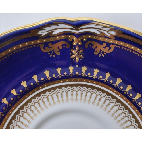 417 - Spode - Lancaster Cobalt - A Spode Lancaster Cobalt R8950 - K fine bone china teacup and saucer. The... 