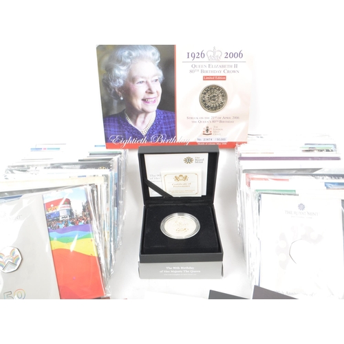 421 - The Royal Mint - A large collection of British commemorative and proof coins and medals. The collect... 