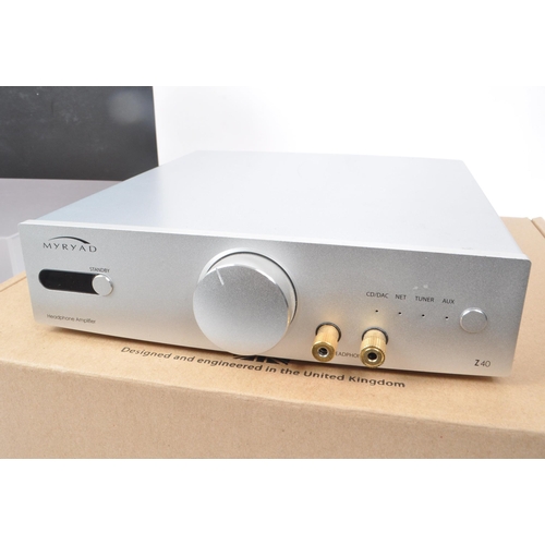 428 - Myryad - A contemporary Myryad Z Mini Series Z40 Headphone amplifier, The amplifier in silver colour... 