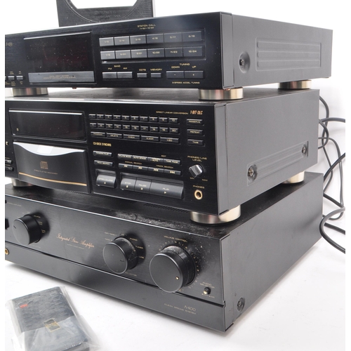 439 - Pioneer - Three vintage 1990 Hi-Fi audio systems, comprising of: an A-400 integrated stereo amplifie... 