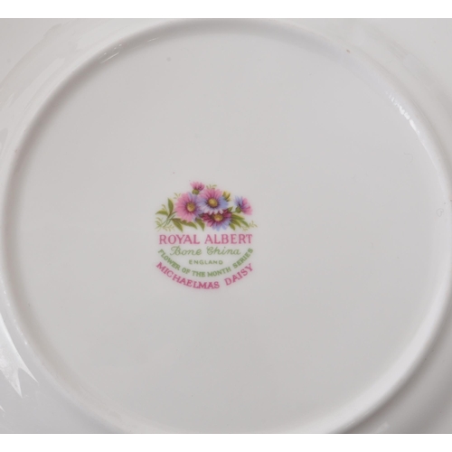 44 - Royal Albert - A collection of vintage 1950s bone china 'Flower of The Month Series' tea service pie... 