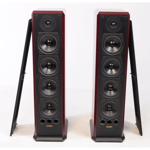 445 - Mission - Modern pair of floor standing loud speakers with bass assist. Model 753, serial number 53F... 