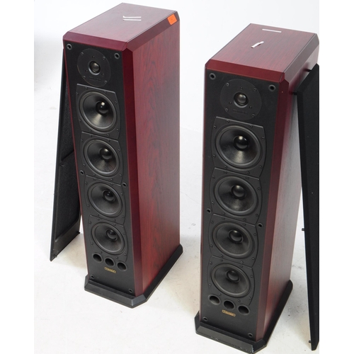 445 - Mission - Modern pair of floor standing loud speakers with bass assist. Model 753, serial number 53F... 