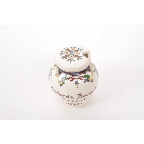 45 - Digoin & Sarreguemines - A vintage French early 20th century ceramic honey pot. Painted 'Moutard... 