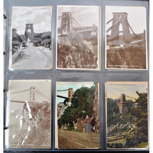 460 - Bristol postcards. Local interest. Extensive collection (approx 380) in large album. Mostly pre WWII... 