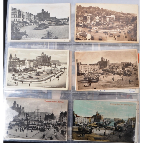 460 - Bristol postcards. Local interest. Extensive collection (approx 380) in large album. Mostly pre WWII... 