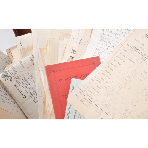 462 - Ephemera mostly St Albans Hertfordshire related. An important collection of paperwork from 1880s-194... 