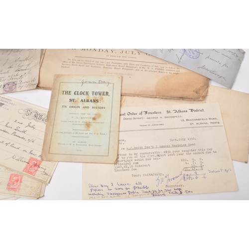 462 - Ephemera mostly St Albans Hertfordshire related. An important collection of paperwork from 1880s-194... 