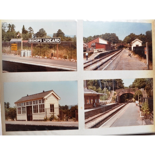 467 - Railwayana. Collection of colour photographs taken by railway enthusiast (approx 400) in five albums... 