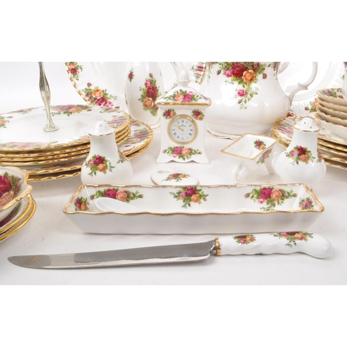 47 - Royal Albert - Old Country Roses - A collection of vintage 1960s bone china tea service pieces, to i... 