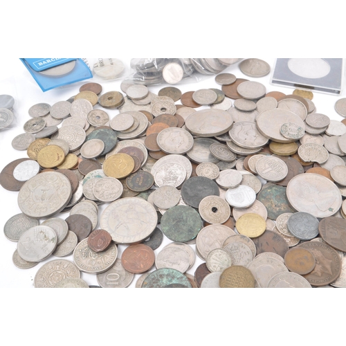 480 - A collection of 19th and 20th British and Foreign unsorted coins. The collection to include examples... 