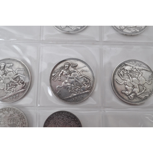 483 - A collection of 18th & 19th century British silver coins. The collection to include five Queen V... 