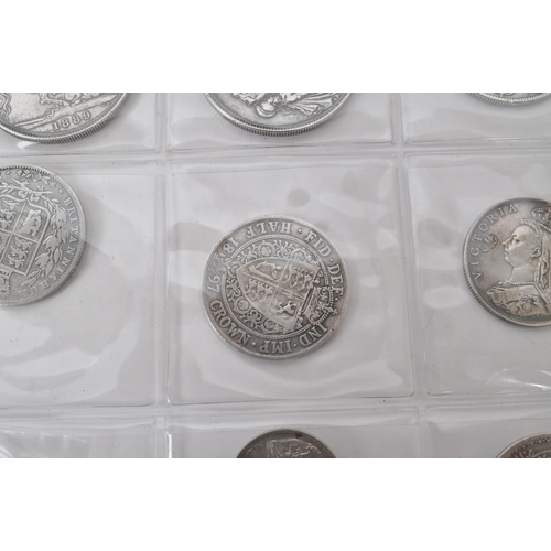 483 - A collection of 18th & 19th century British silver coins. The collection to include five Queen V... 