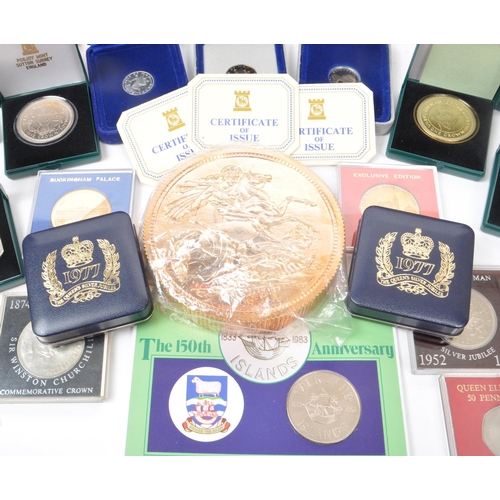 487 - A large collection of 20th century British and Crown Dependencies proof coins and medals. The collec... 