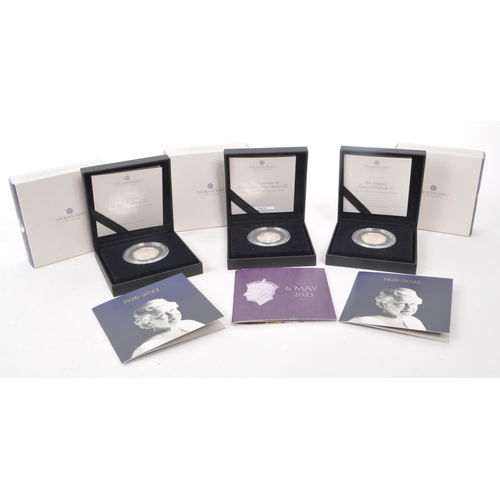 526 - Royal Mint - A collection of three 21st century commemorative silver proof 50p coins. The collection... 