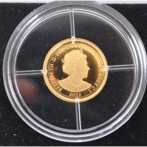 527 - Harrington & Byrne - A 2022 Platinum Jubilee of Queen Elizabeth II 24-Carat Gold Proof Coin. The... 