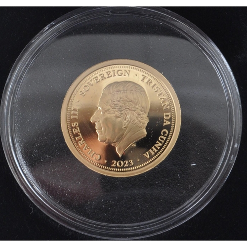 528 - Harrington & Byrne - A 2023 Queen Elizabeth II Memorial 22-Carat Gold Proof Sovereign coin. The ... 