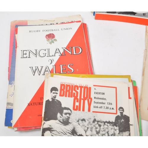 534 - A large collection of vintage 1960s and 1950s football programmes, as well as some Rugby examples as... 