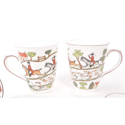 57 - Staffordshire, England - A collection of mid-century bone china crown coffee service pieces, includi... 