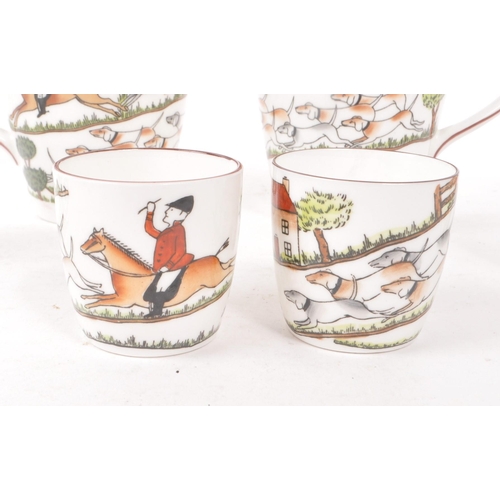 57 - Staffordshire, England - A collection of mid-century bone china crown coffee service pieces, includi... 