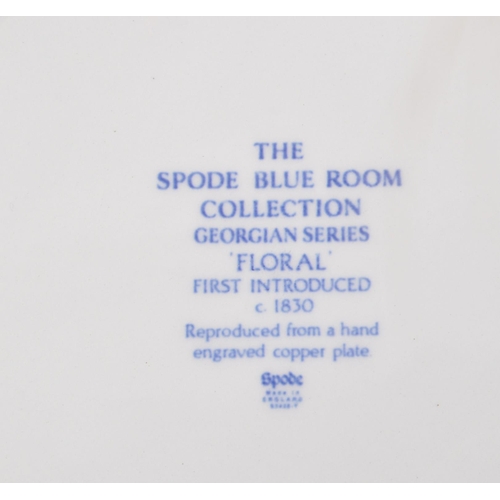 61 - Spode - A collection of late 20th-century blue and white ceramic plates, to include: 'Gothic Castle'... 