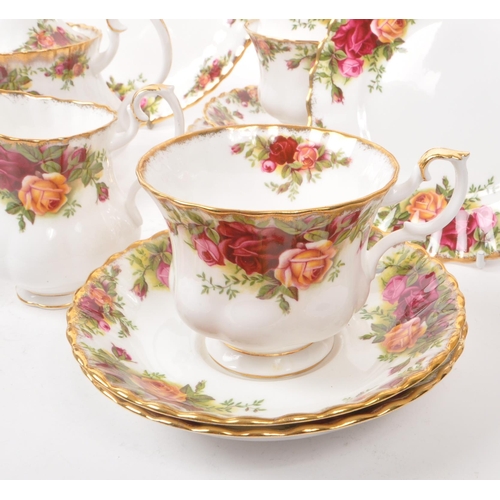 67 - Royal Albert - Old Country Roses - A collection of porcelain / china tea service set. To include cup... 