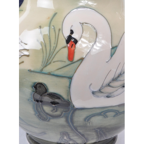 78 - Moorcroft Pottery - A limited edition Swan pattern globular vase, designed by Sally Tuffin, No. 233 ... 