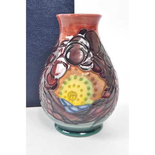 80 - Sally Tuffin for Moorcroft - A squat baluster vase decorated in the 'Seasons (winter)' pattern. With... 