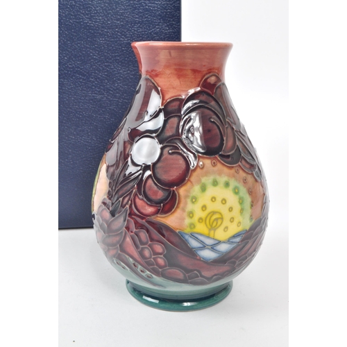 80 - Sally Tuffin for Moorcroft - A squat baluster vase decorated in the 'Seasons (winter)' pattern. With... 