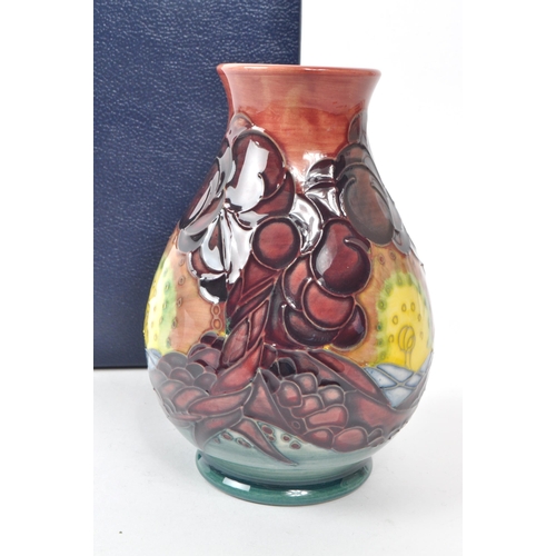 80 - Sally Tuffin for Moorcroft - A squat baluster vase decorated in the 'Seasons (winter)' pattern. With... 