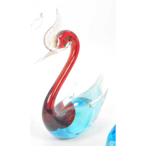 82 - A collection of mid 20th century Italian Venetian Murano studio art glass animal figures. The collec... 