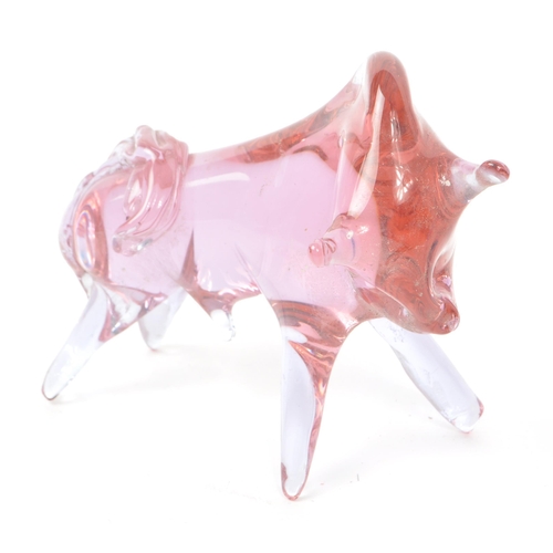 82 - A collection of mid 20th century Italian Venetian Murano studio art glass animal figures. The collec... 