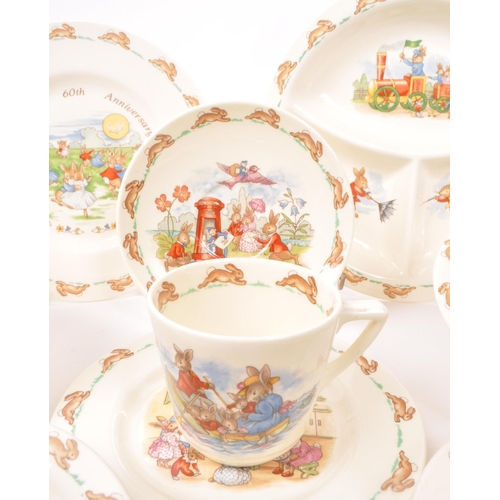 85 - Royal Doulton - Bunnykins - A collection of vintage 20th century porcelain china Bunnykins display w... 