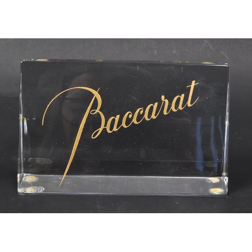 113 - Baccarat - Two vintage 20th century cut crystal glass display blocks / paperweights. The collection ... 