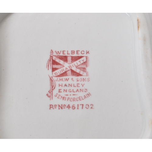 2 - Welbeck - J.H.W & Sons - A vintage 20th century Hanley, England collection of semi-porcelain din... 